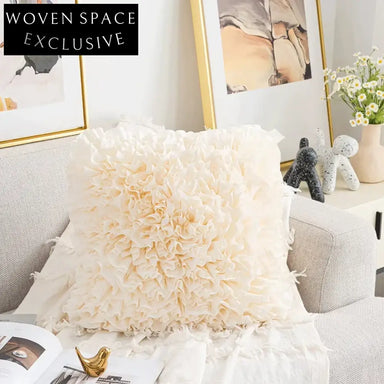 Elegant French Floral Fabric Square Living Room Sofa Accent Cushion