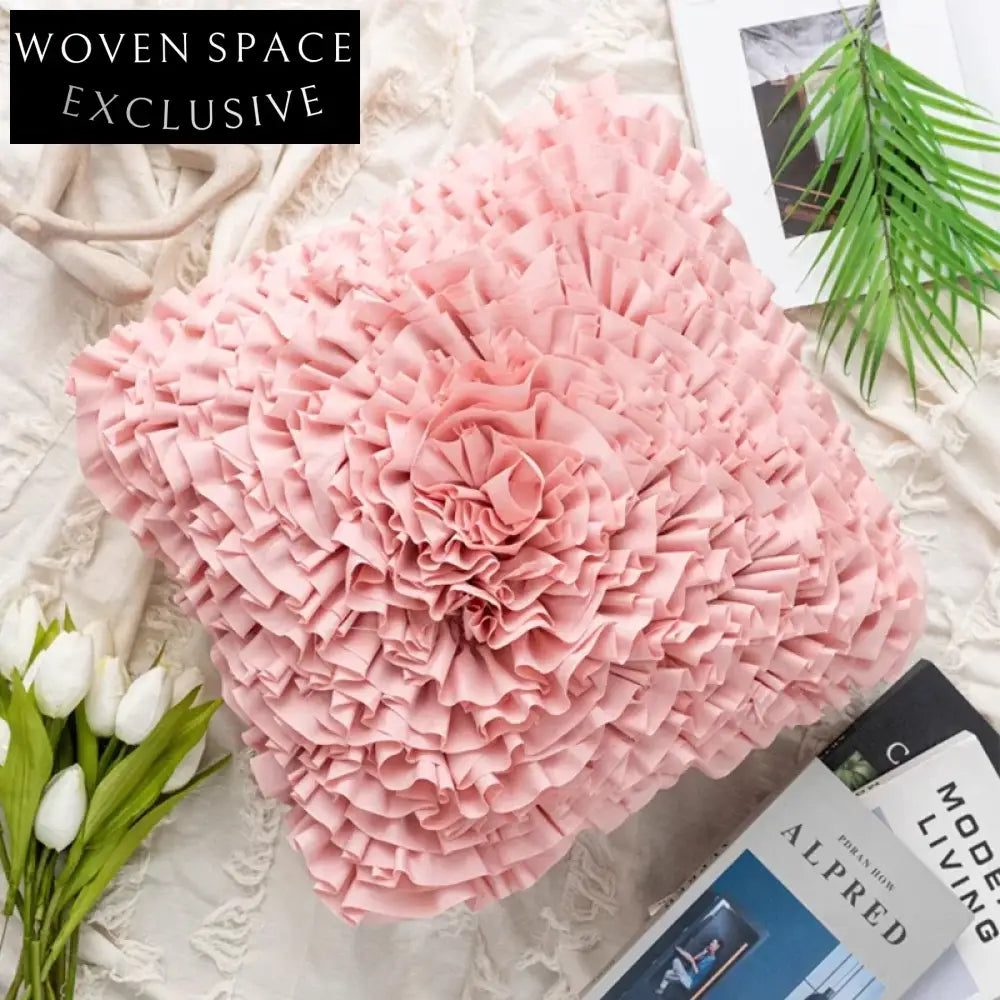 Elegant French Floral Fabric Square Living Room Sofa Accent Cushion