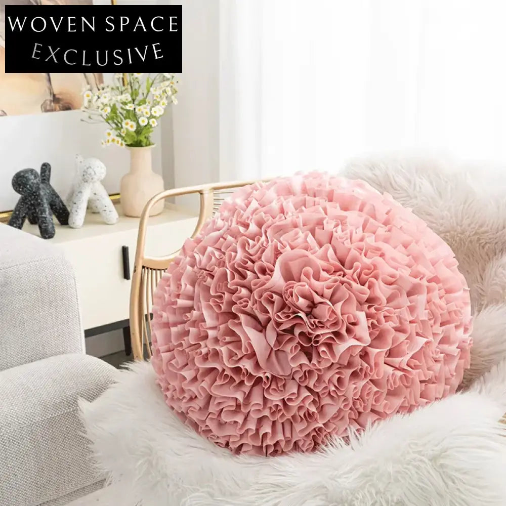 Elegant French Floral Fabric Square Living Room Sofa Accent Cushion