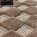 Elegant French Geometric Tufted Area Rug: Modern Polyester Home Decor with Tassels