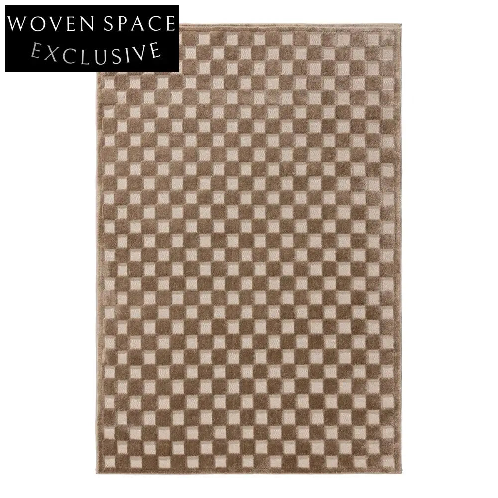 Elegant French Geometric Tufted Area Rug: Modern Polyester Home Decor with Tassels