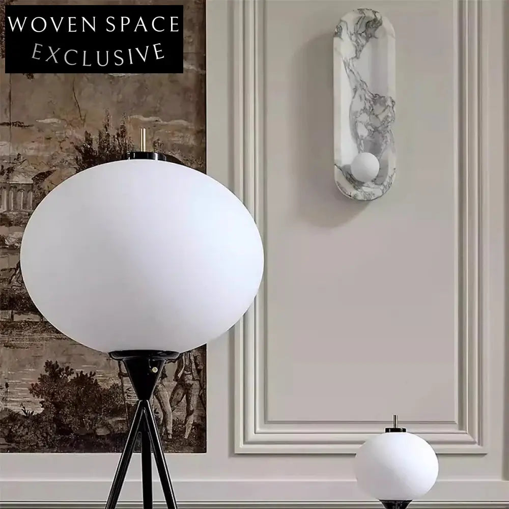 Elegant French LED Wall Lamp, Calacatta Viola Marble, Modern Home Sconce