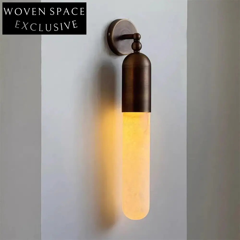 Elegant French LED Wall Lamp with Calacatta Viola Violet Marble Design