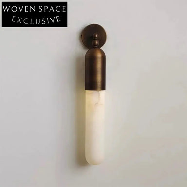 Elegant French LED Wall Lamp with Calacatta Viola Violet Marble Design