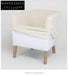 Elegant French Style Linen Dining Chair with Removable Cover, Solid Wood Frame