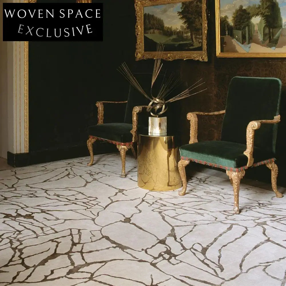 Elegant French Luxury Geometric Area Rug, Hand-Tufted Polyester Fiber Carpet