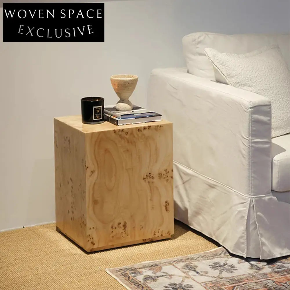 Elegant French Mid-Century Modern Wood Nightstand Bedroom Side Table with Storage