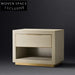 Elegant French Modern Solid Wood Nightstand with Unique Cabinet Storage