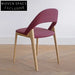 Elegant French Modern Wooden Cafe Restaurant Dining Chair with Fabric Seat