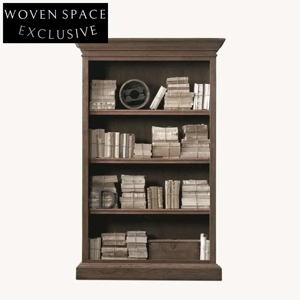 Elegant French Oak Wood Display Cabinet, Dining Room Sideboard & Bookcase