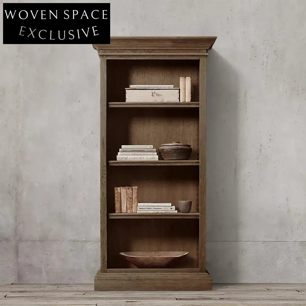 Elegant French Oak Wood Display Cabinet, Dining Room Sideboard & Bookcase