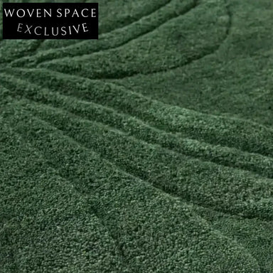 Elegant French Relief Solid Color Polyester Carpet - Vintage Green Antique Style Home Accent