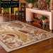 Elegant French Retro Abstract Floral Hand Tufted Polyester Area Rug for Home