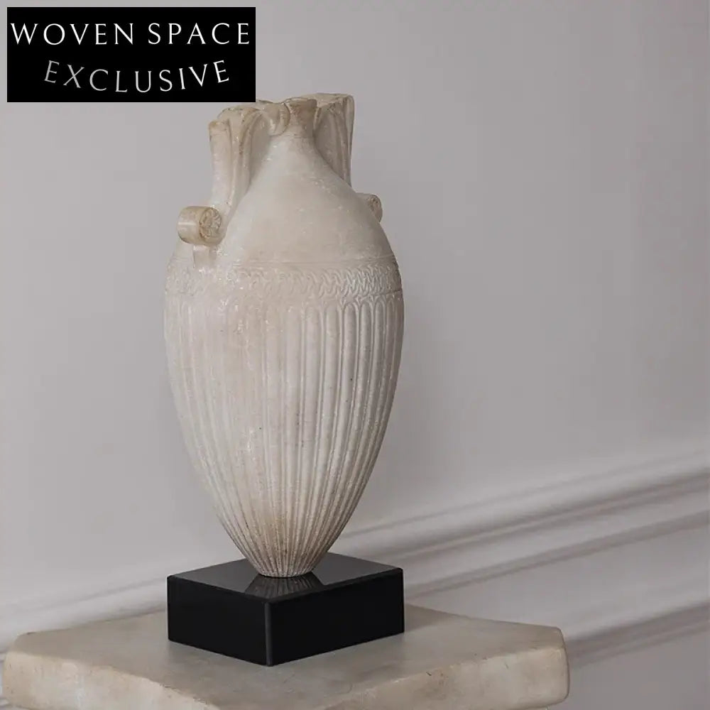 Elegant French Retro Handmade Resin Flower Vase for Console Tabletop Decor