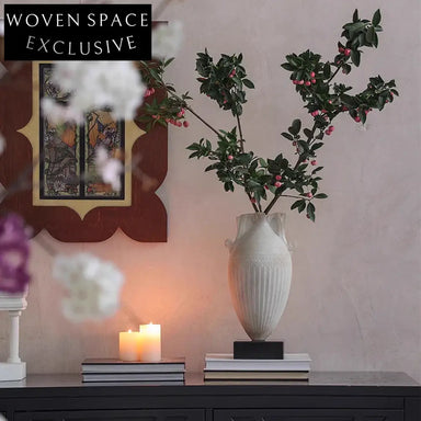 Elegant French Retro Handmade Resin Flower Vase for Console Tabletop Decor