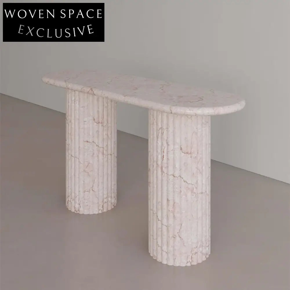 Elegant French Retro Minimalist Calacatta Viola Marble Entrance Console Table