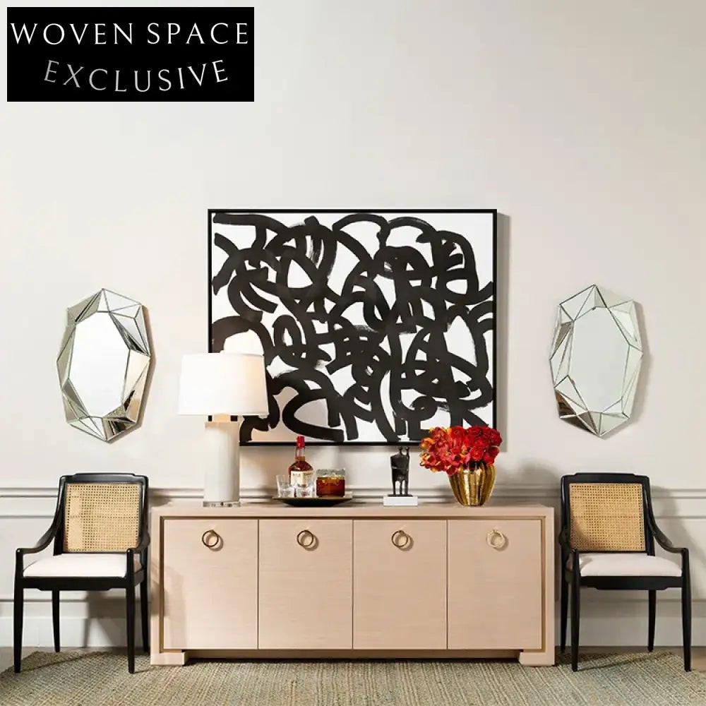 Elegant French Retro Solid Wood Rattan High Back Arm Dining Chair