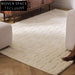 Elegant French Retro Style Three-dimensional Relief Cream Polyester Area Rug