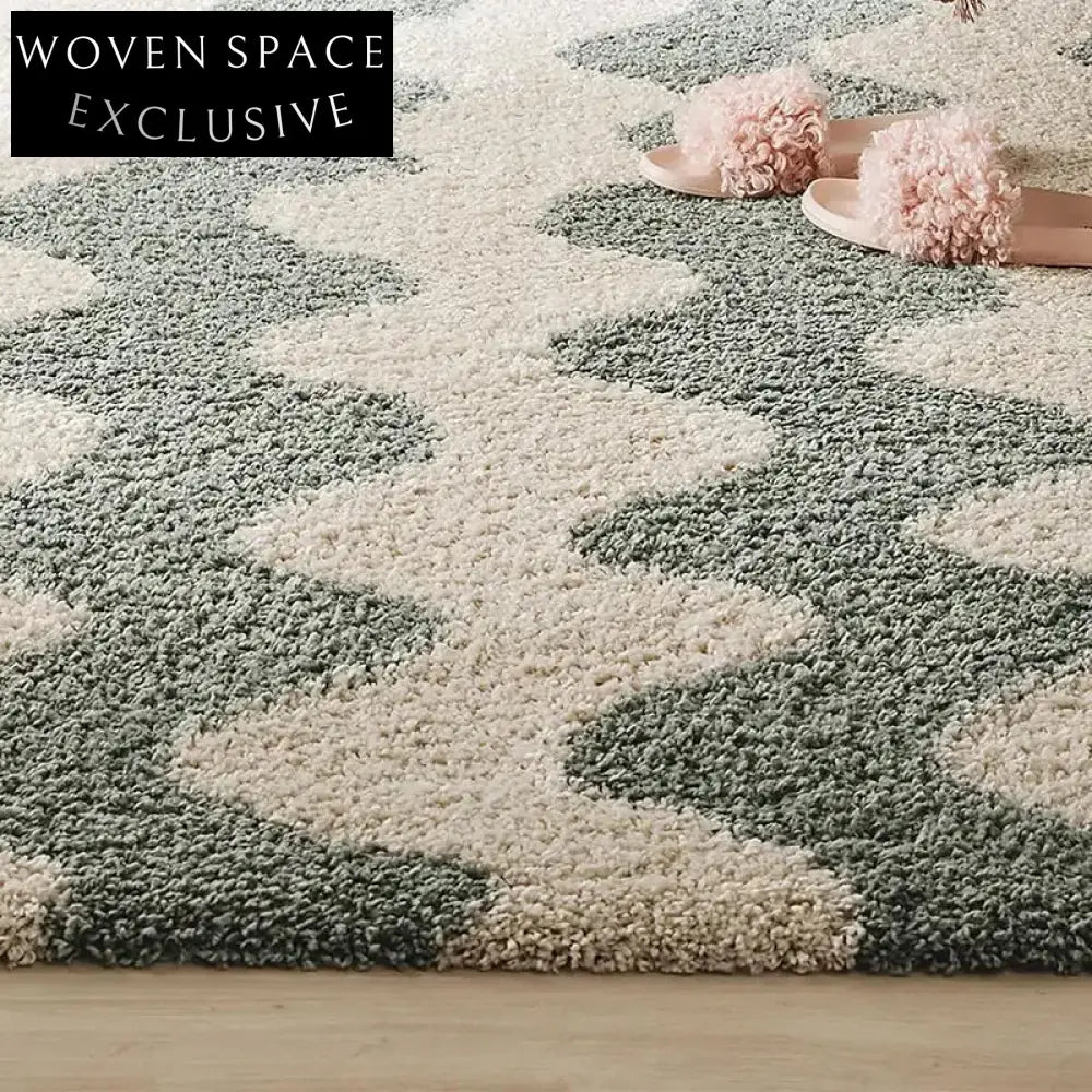 Elegant French Style Cream Living Room Area Rug Handcrafted Polyester Fiber