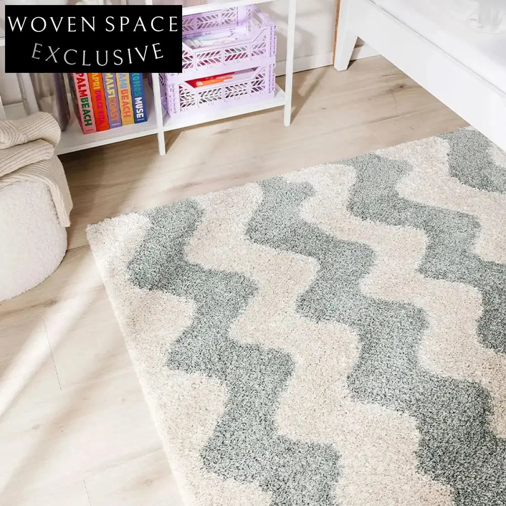 Elegant French Style Cream Living Room Area Rug Handcrafted Polyester Fiber