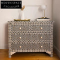 Elegant French Style Solid Wood Symmetrical 4-Drawer Storage Cabinet