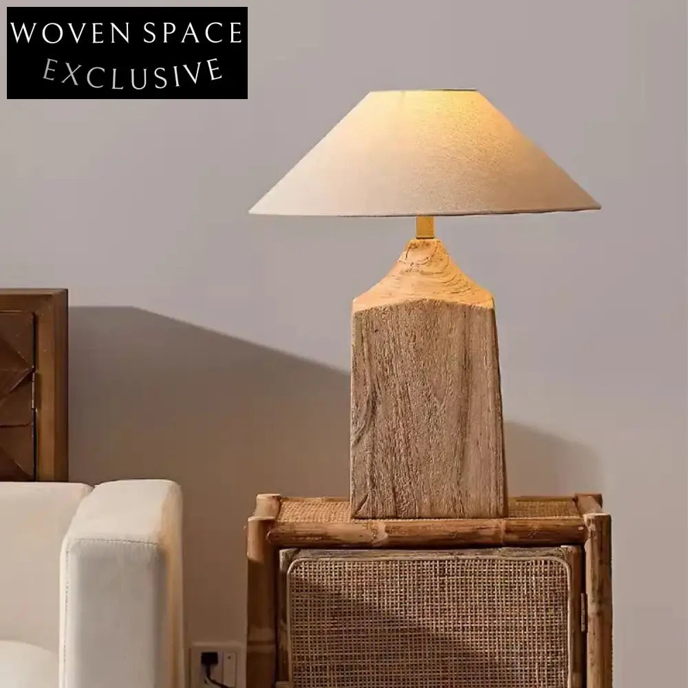 Elegant French Style Solid Wood Table and Floor Lamp for Home Decor