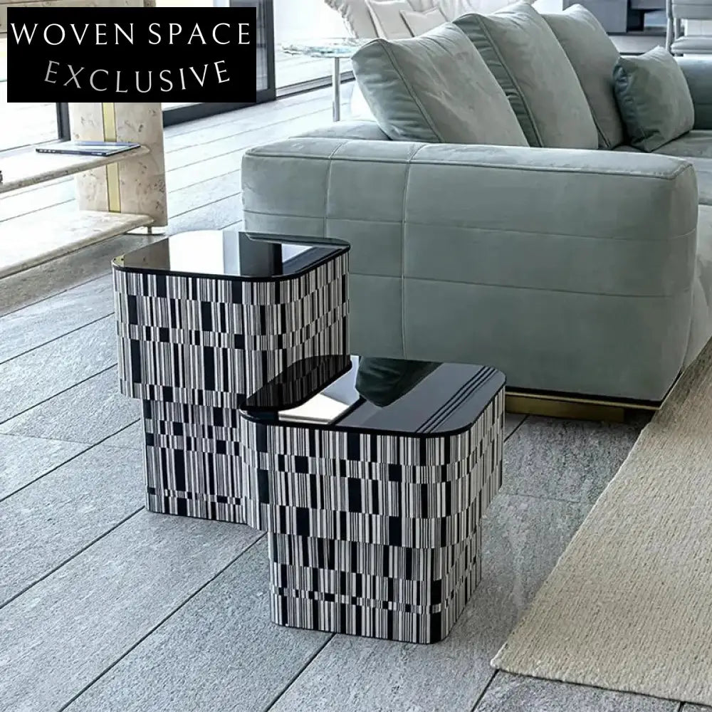 Elegant French Style Tempered Glass Coffee Table, Modern Living Room Accent Furniture