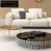 Elegant French Style Tempered Glass Coffee Table, Modern Living Room Accent Furniture