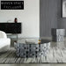 Elegant French Style Tempered Glass Coffee Table, Modern Living Room Accent Furniture
