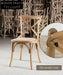 Elegant French Vintage Solid Wood Cross Back Rattan Seat Dining Chair
