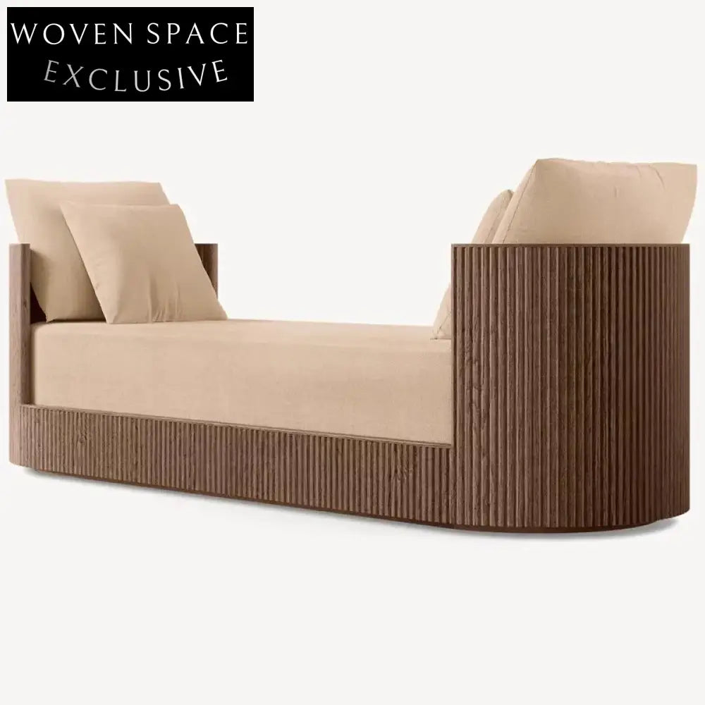 Elegant French Vintage Velvet Fabric Bed End Bench Lounge Sofa