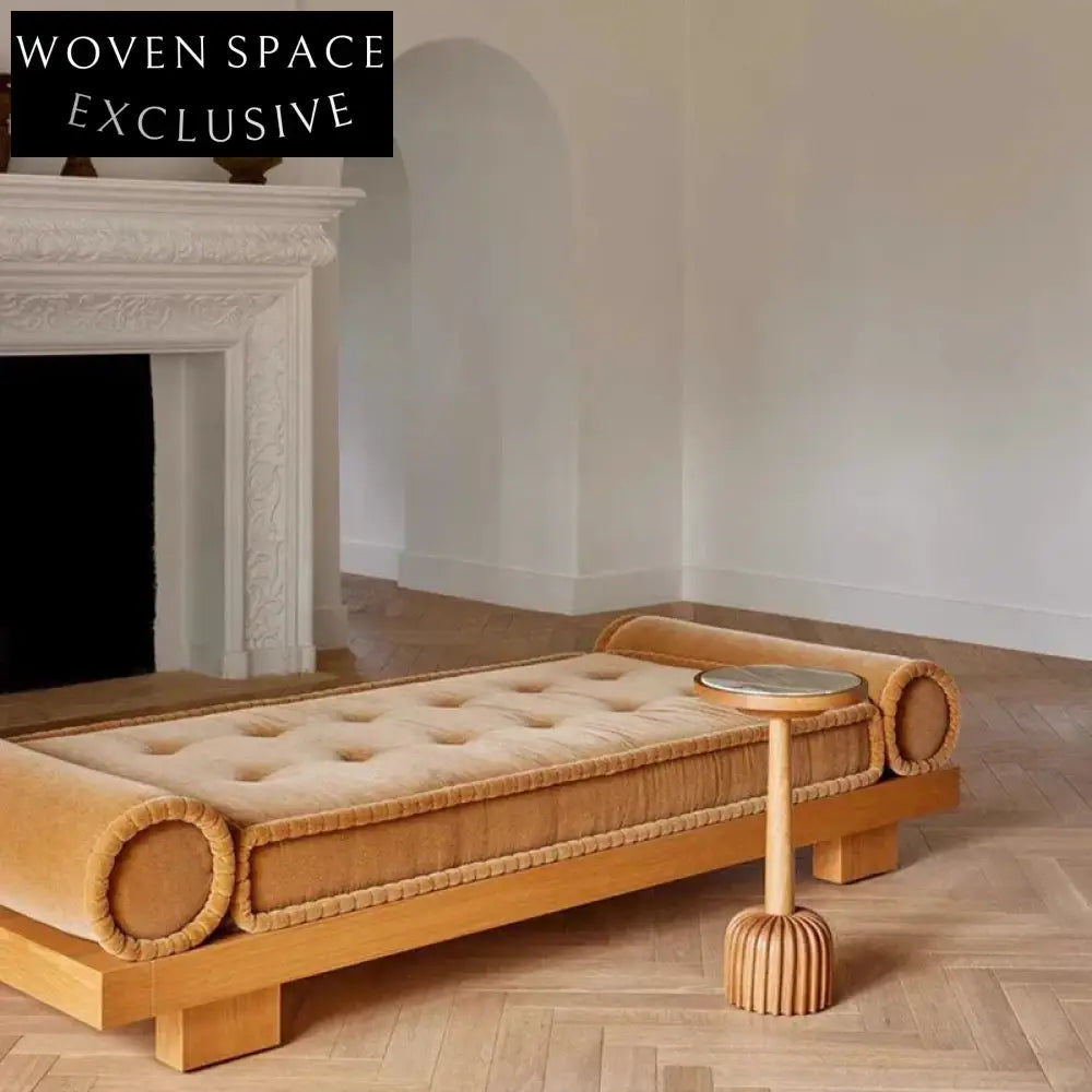 Elegant French Vintage Velvet Fabric Long Bed End Stool Bench for Bedroom