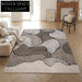 Elegant French Vintage Wool Silk Hand-Tufted Abstract Coffee Table Rug