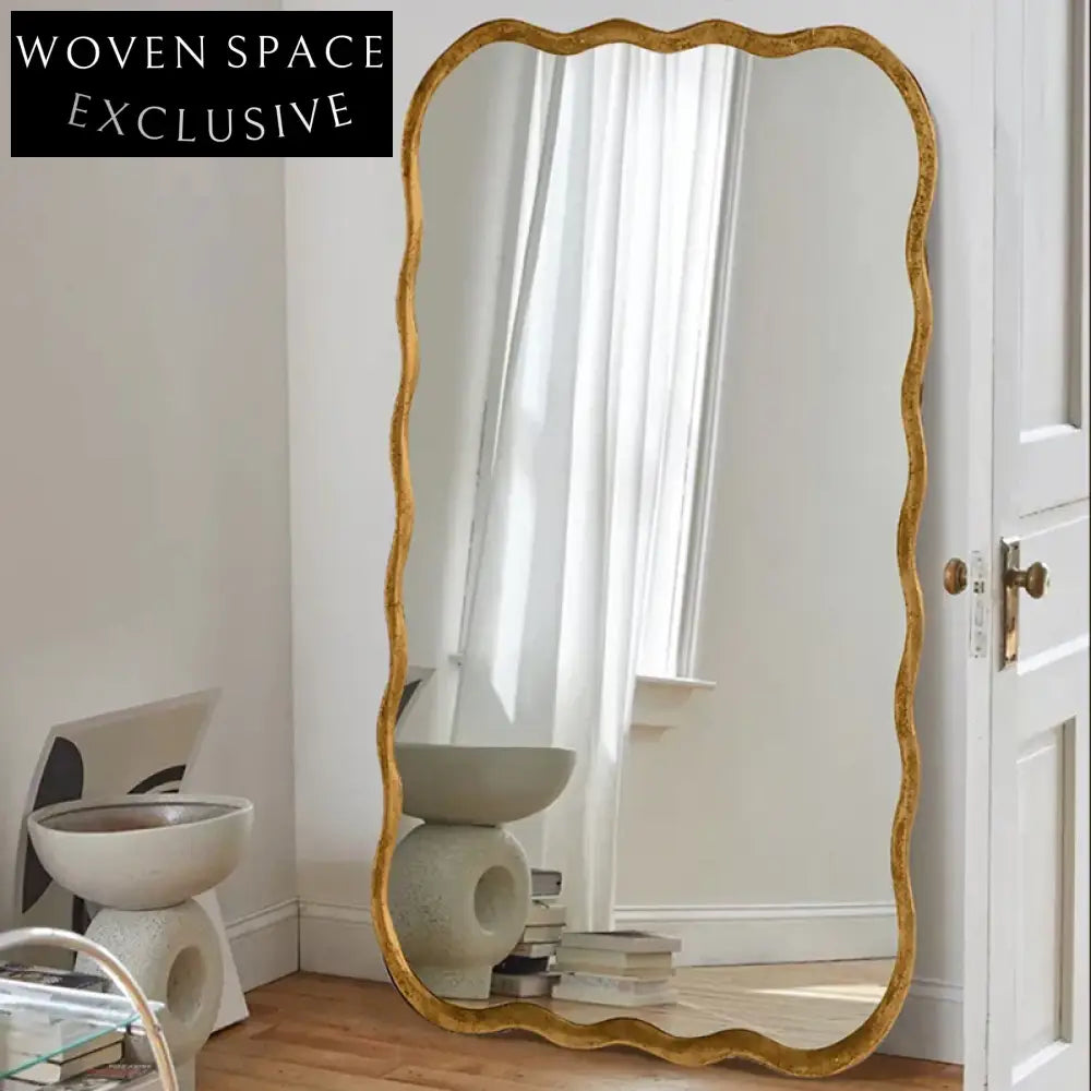 Elegant Full-Length Floor Standing Or Wall Mountable Decorative Mirror