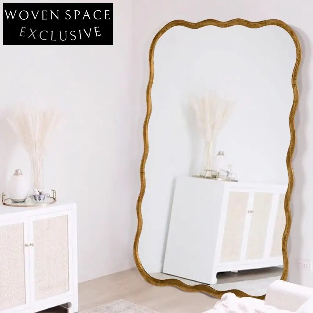 Elegant Full-Length Floor Standing Or Wall Mountable Decorative Mirror