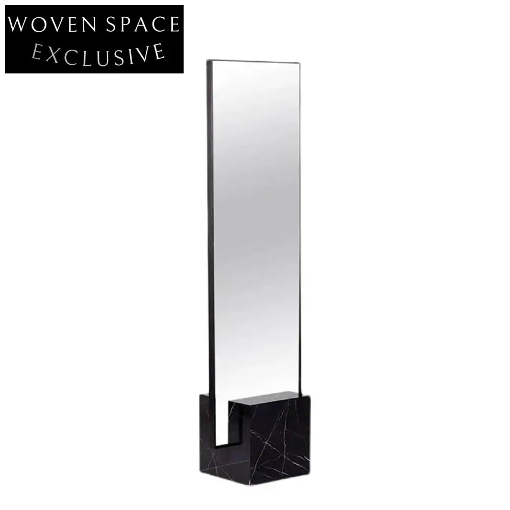 Elegant Full-Length Marble Frame Floor Standing Art Deco Design Mirror