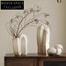 Elegant Geometric Ceramic Decor Sculpture for Modern Home Living Room Office