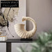 Elegant Geometric Conch Shell Resin Table Sculpture for Modern Home Office Decor