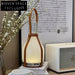 Elegant Glass Bottle LED Lamp, Leather Base for Modern Home Decor