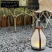 Elegant Glass Bottle LED Lamp, Leather Base for Modern Home Decor