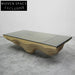 Elegant Glass Coffee Table with Solid Wood Frame for Living Rooms
