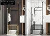 Elegant Gold Finish Marble Iron Bathroom Floor Standing Shelf Towel Rack Holder