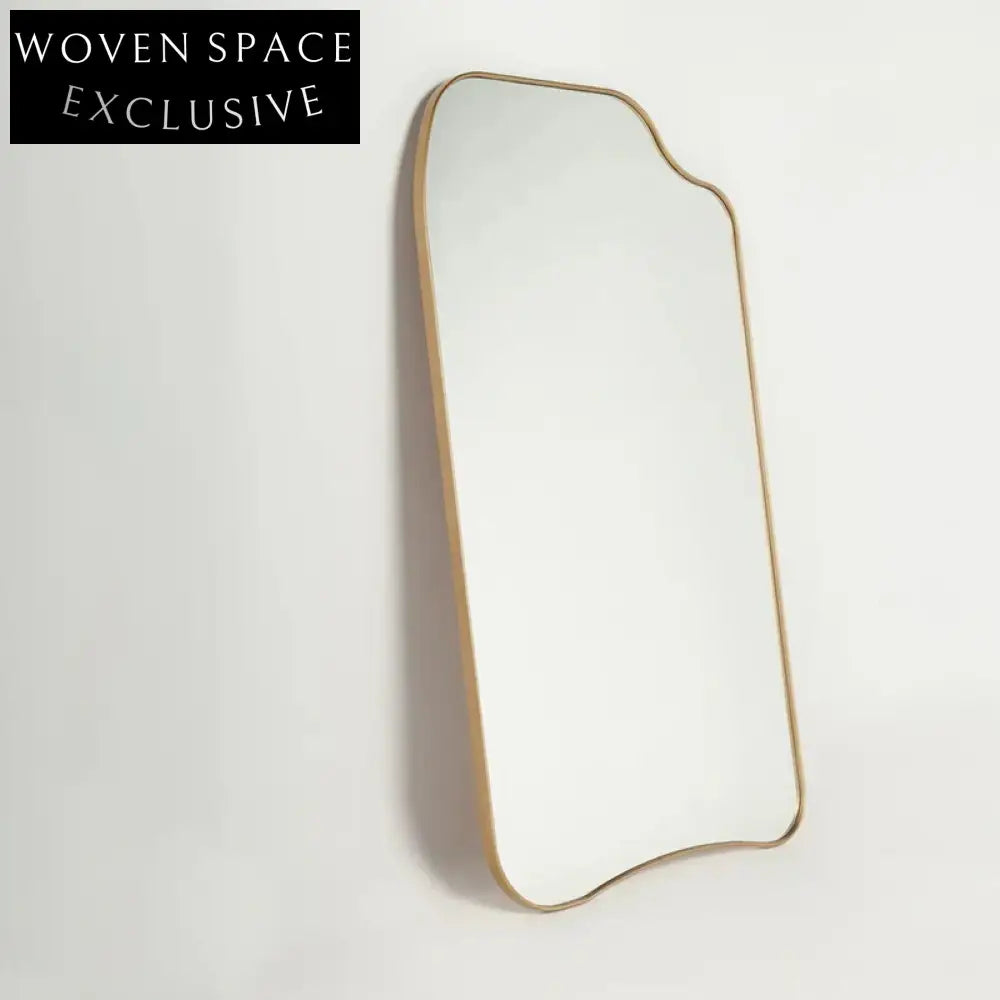 Elegant Gold Frame Full-Length Floor Mirror for Modern Dressing Room Decor