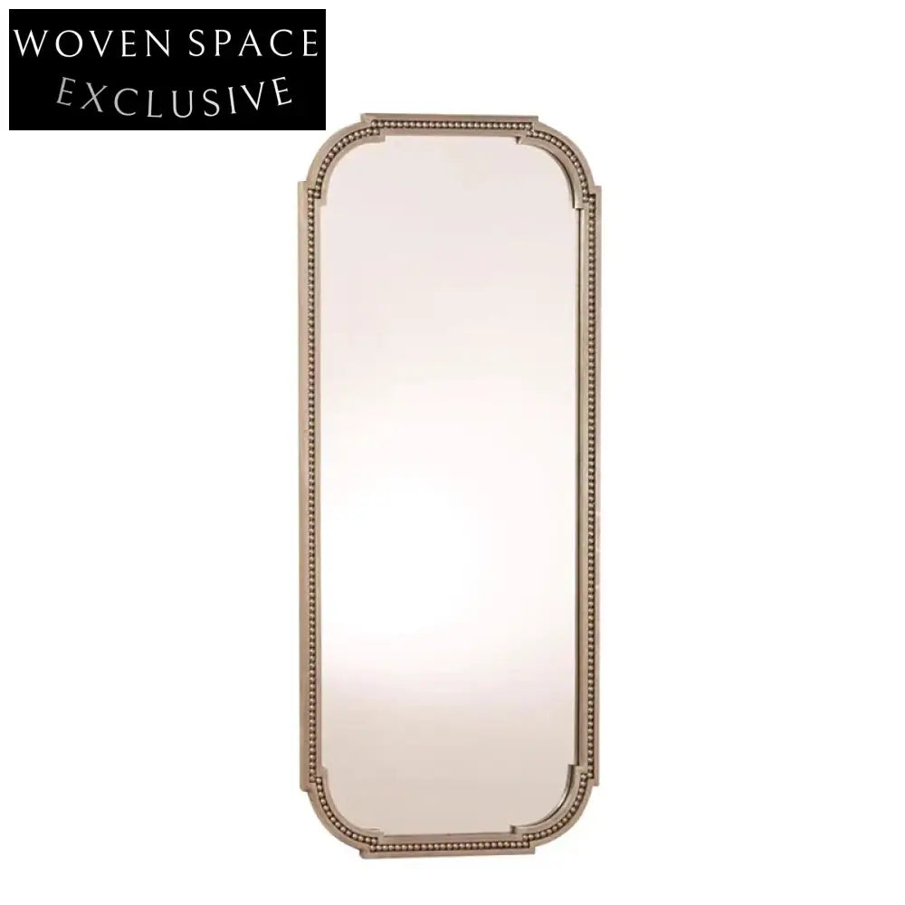 Elegant Gold Full-Length Floor Standing Dressing Room Mirror