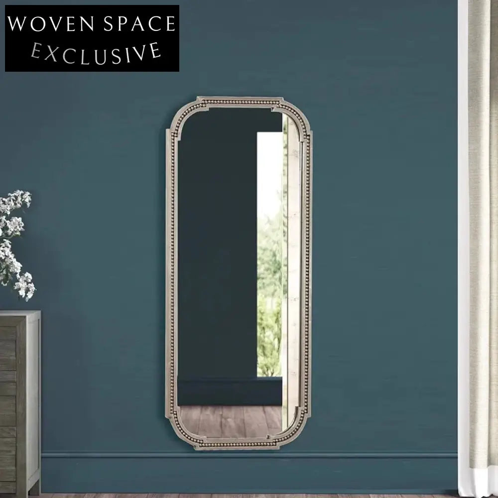 Elegant Gold Full-Length Floor Standing Dressing Room Mirror