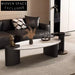 Elegant Gold Marble Oval Coffee Table Set for Living Room, Modern Design