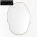 Elegant Gold Metal Irregular Wall Mirror for Modern Home Decor and Salon Art