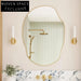 Elegant Gold Metal Irregular Wall Mirror for Modern Home Decor and Salon Art