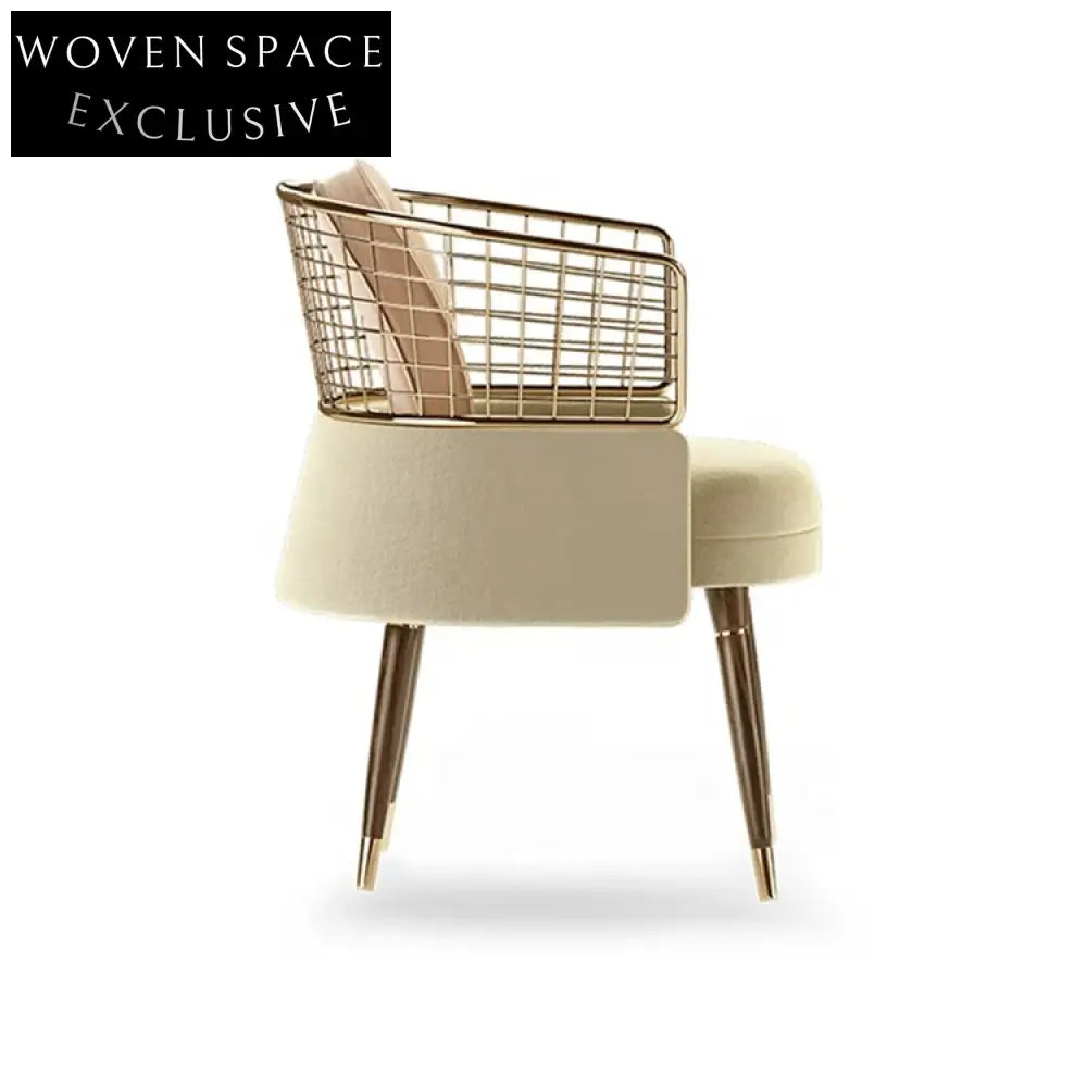 Elegant Gold Metal Yellow Velvet High Back Bar Height Stool