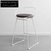 Elegant Gold Stainless Steel Bertoia Wire Frame Cushioned Bar Stool